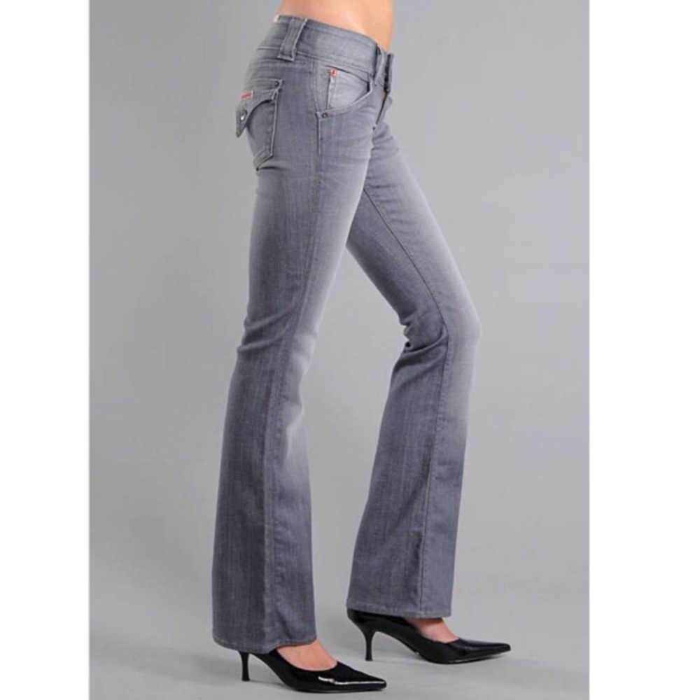 Hudson Triangle Pocket Jeans AMU Gray Wash Flare